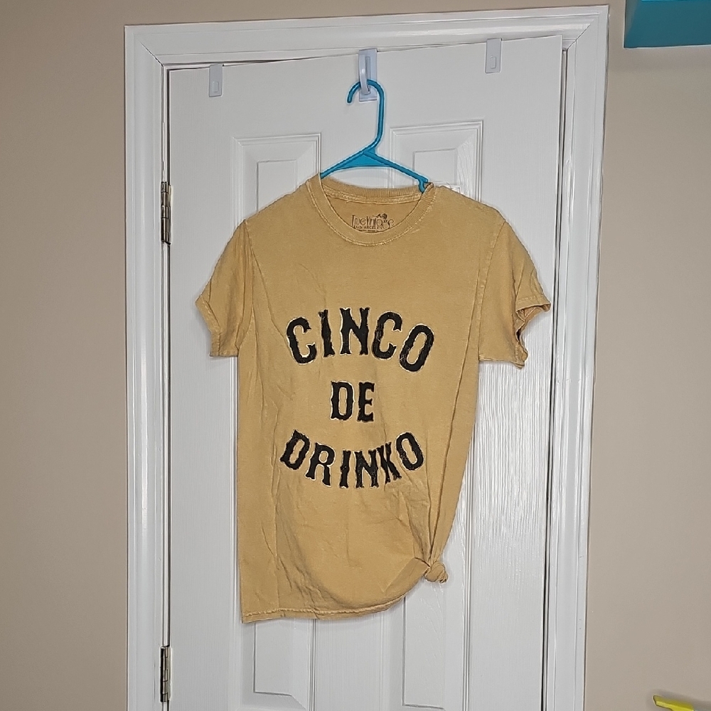 True Vintage Mustard Yellow Tee Cinco De Drinko XS Cinco De Mayo Fun 5th of May